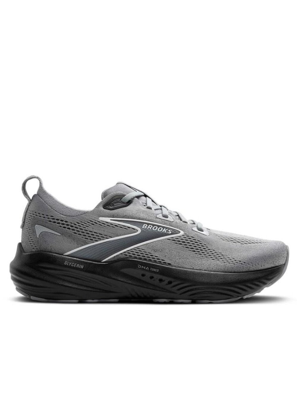 BROOKS Men's Glycerin 22 Running Shoes Size 11.5D in Primer Gray/Ebony/Bluewash